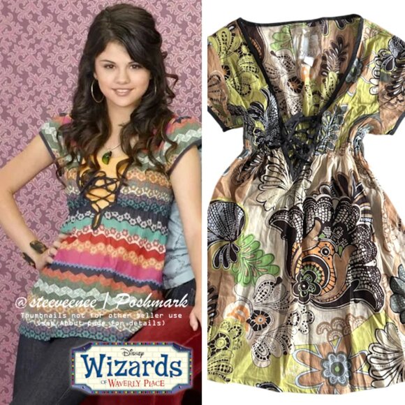 Rare 2000s Boho Pattern Tunic Top ALT Pattern ASO Alex Russo - Picture 1 of 4